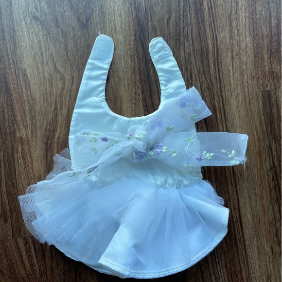 5th Ave Pet XS Dog White Dress Floral Tulle Small Breed - Picture 2 of 4